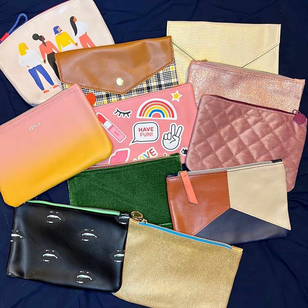 13 Ipsy Cosmetic bags